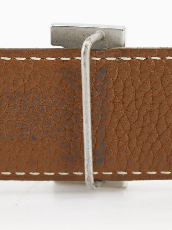 HERMES H belt 85 belt reversible Black / Brown Calfskin unisex main image 7